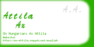 attila ax business card